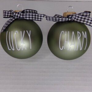 Lucky Charm Christmas Tree Ornaments Irish Pair